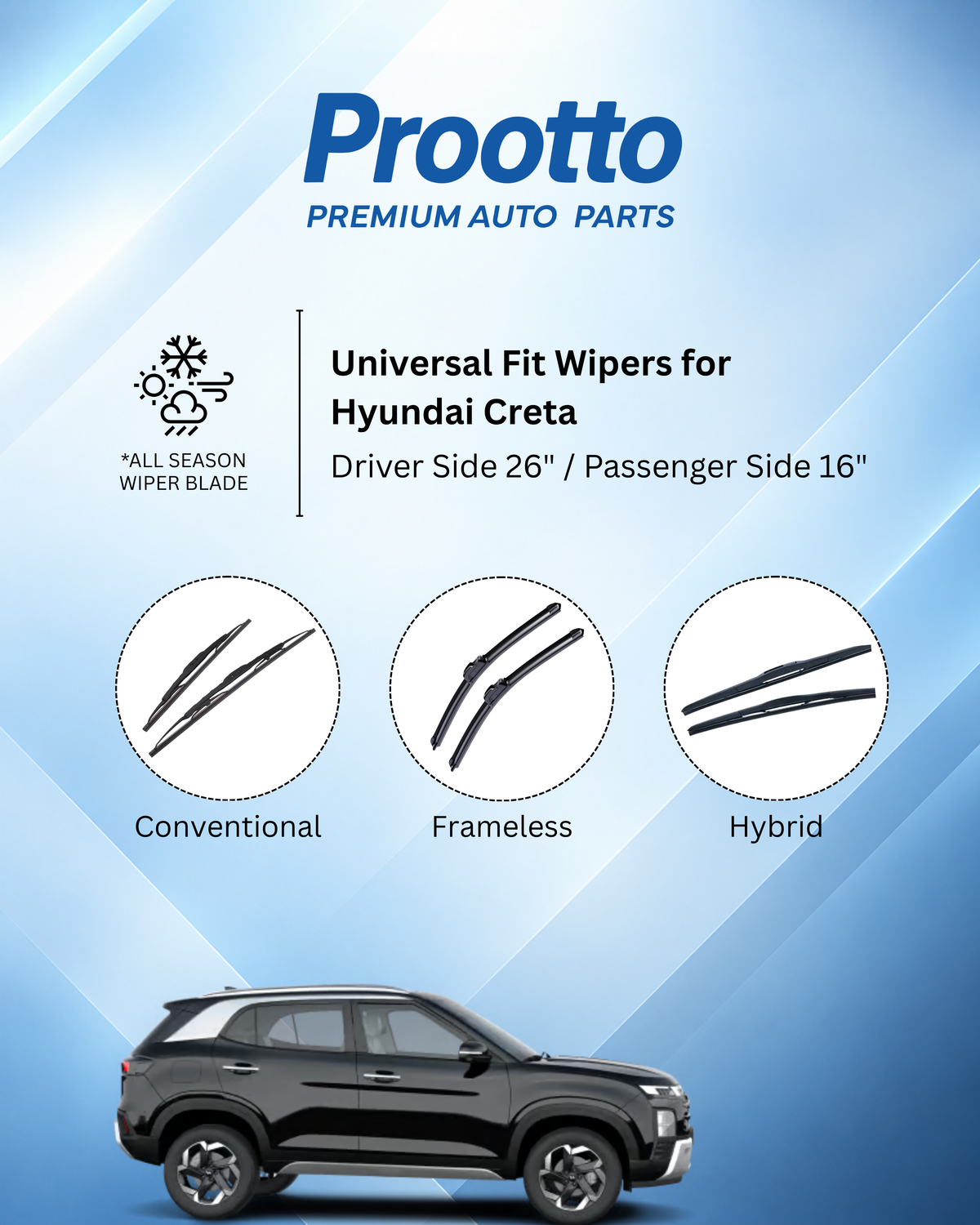 Hyundai Creta wiper blades