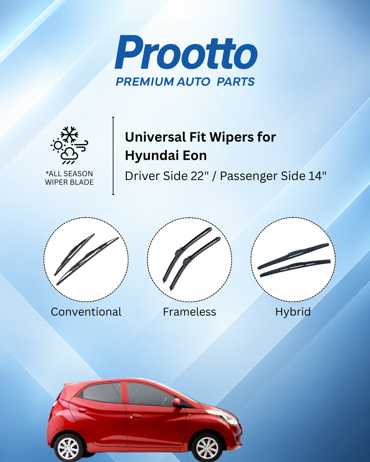 Hyundai Eon wiper blades