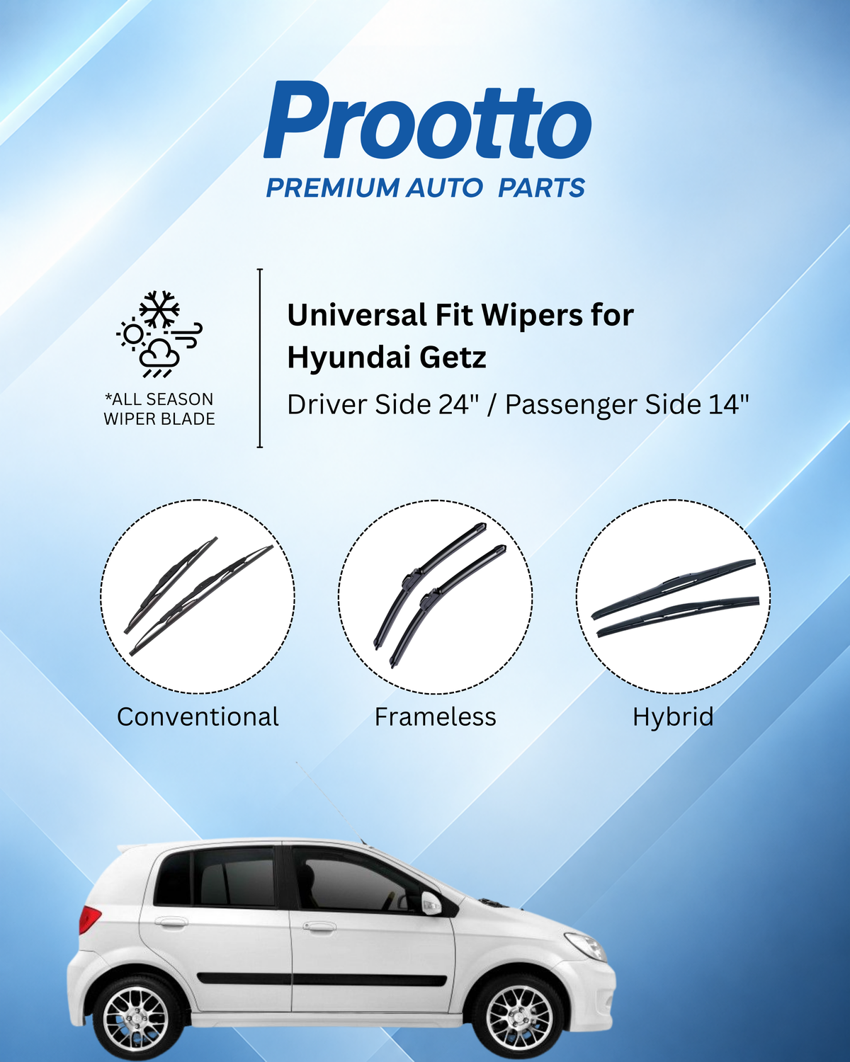 Hyundai Getz wiper blades