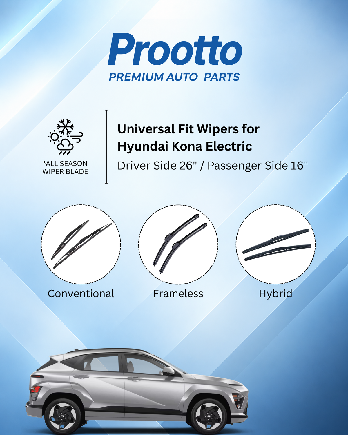 Hyundai Kona Electric wiper blades