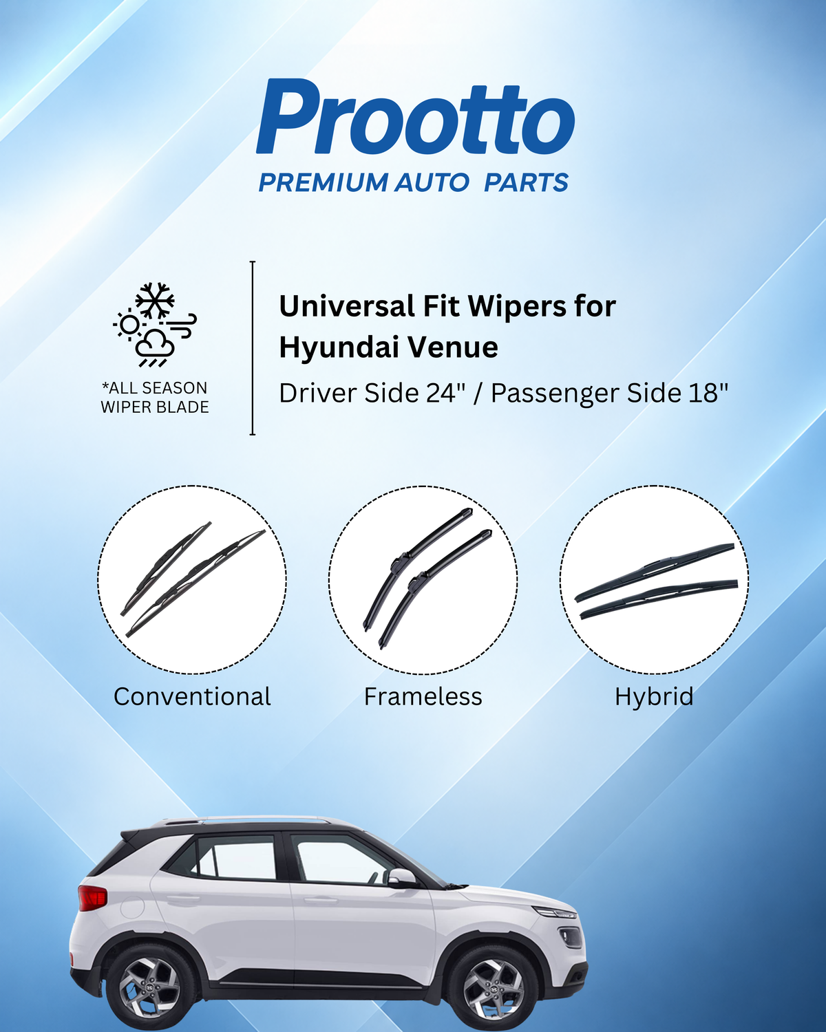 Hyundai Venue wiper blades