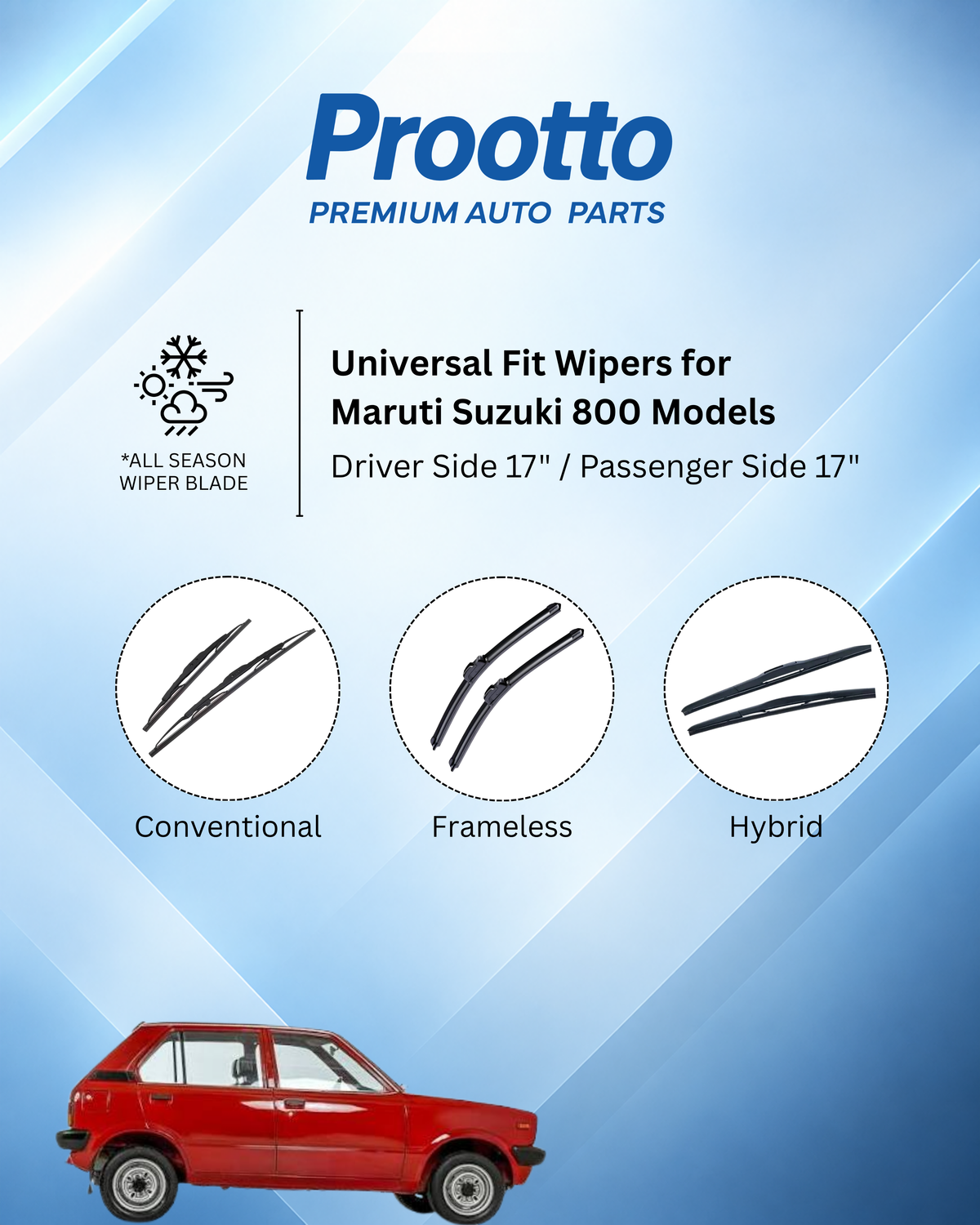 Maruti Suzuki 800 wiper blades