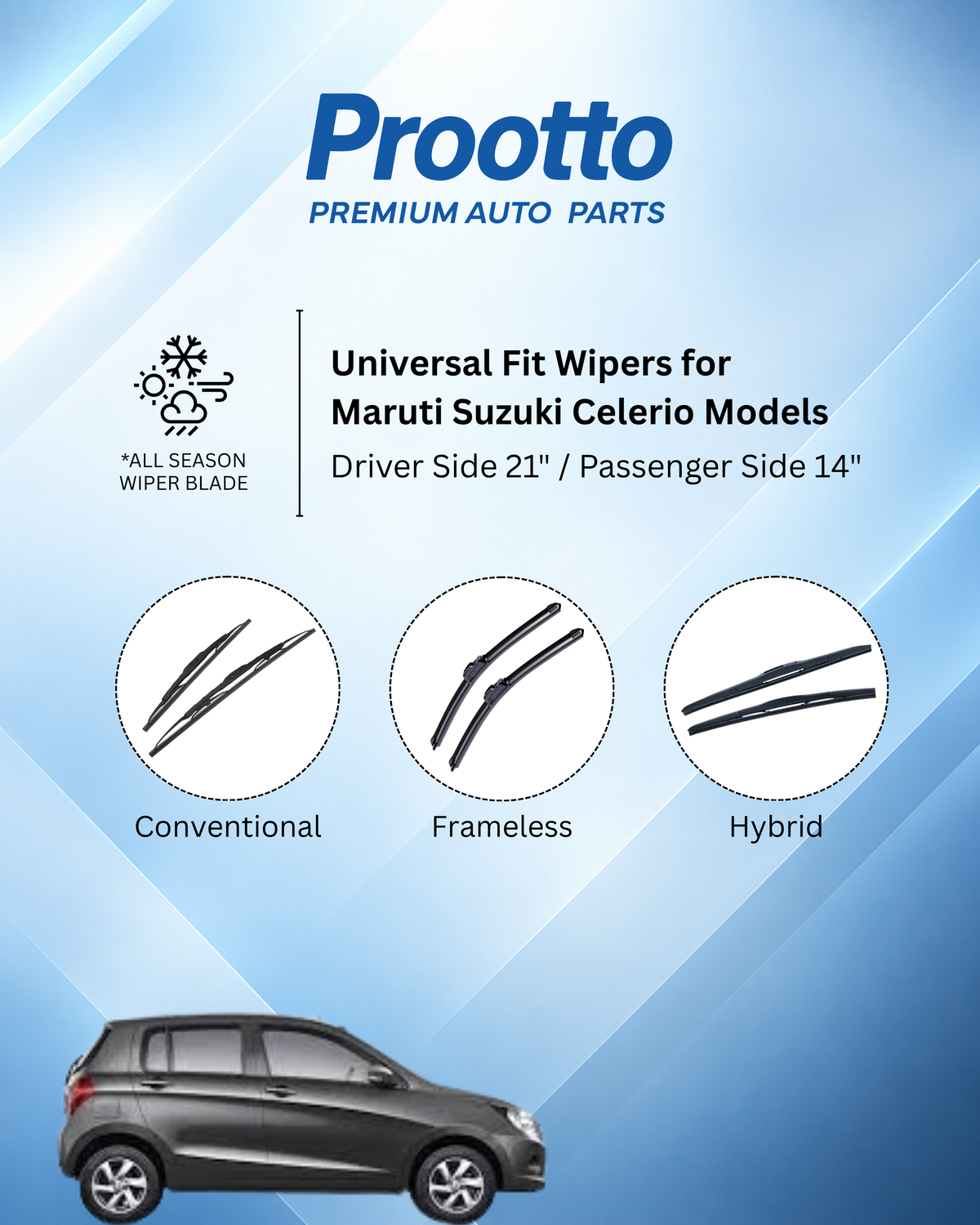 Maruti Suzuki Celerio wiper blades