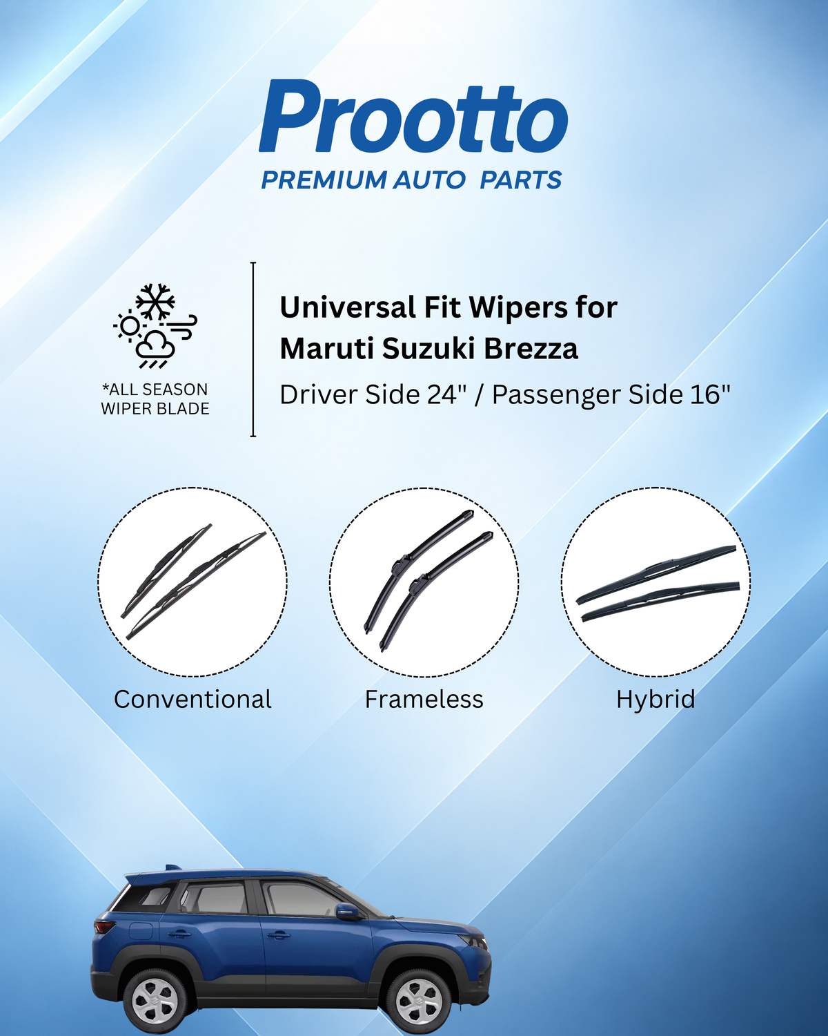 Maruti Suzuki Brezza wiper blades