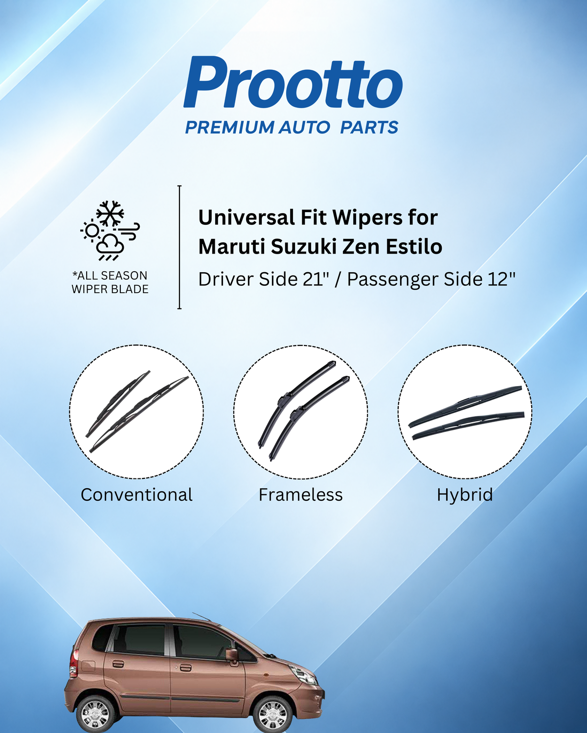 Maruti Suzuki Zen Estilo wiper blades