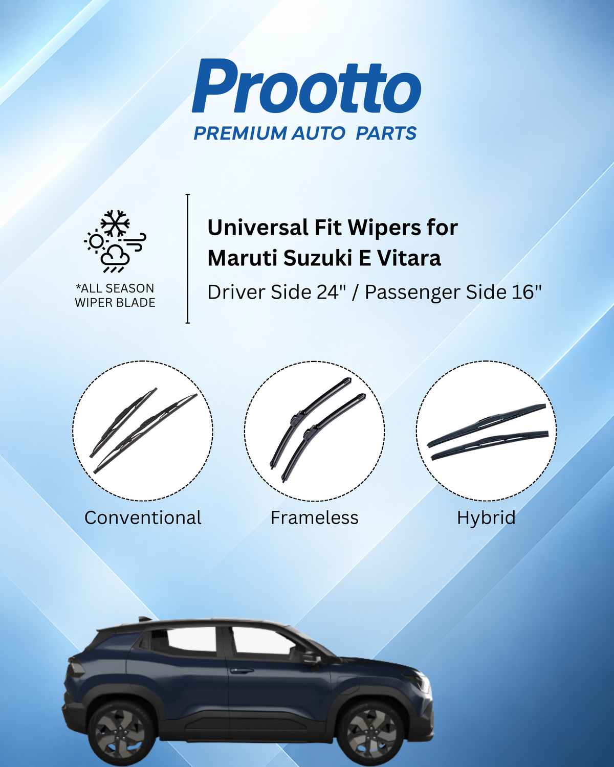 Maruti Suzuki e Vitara wiper blades