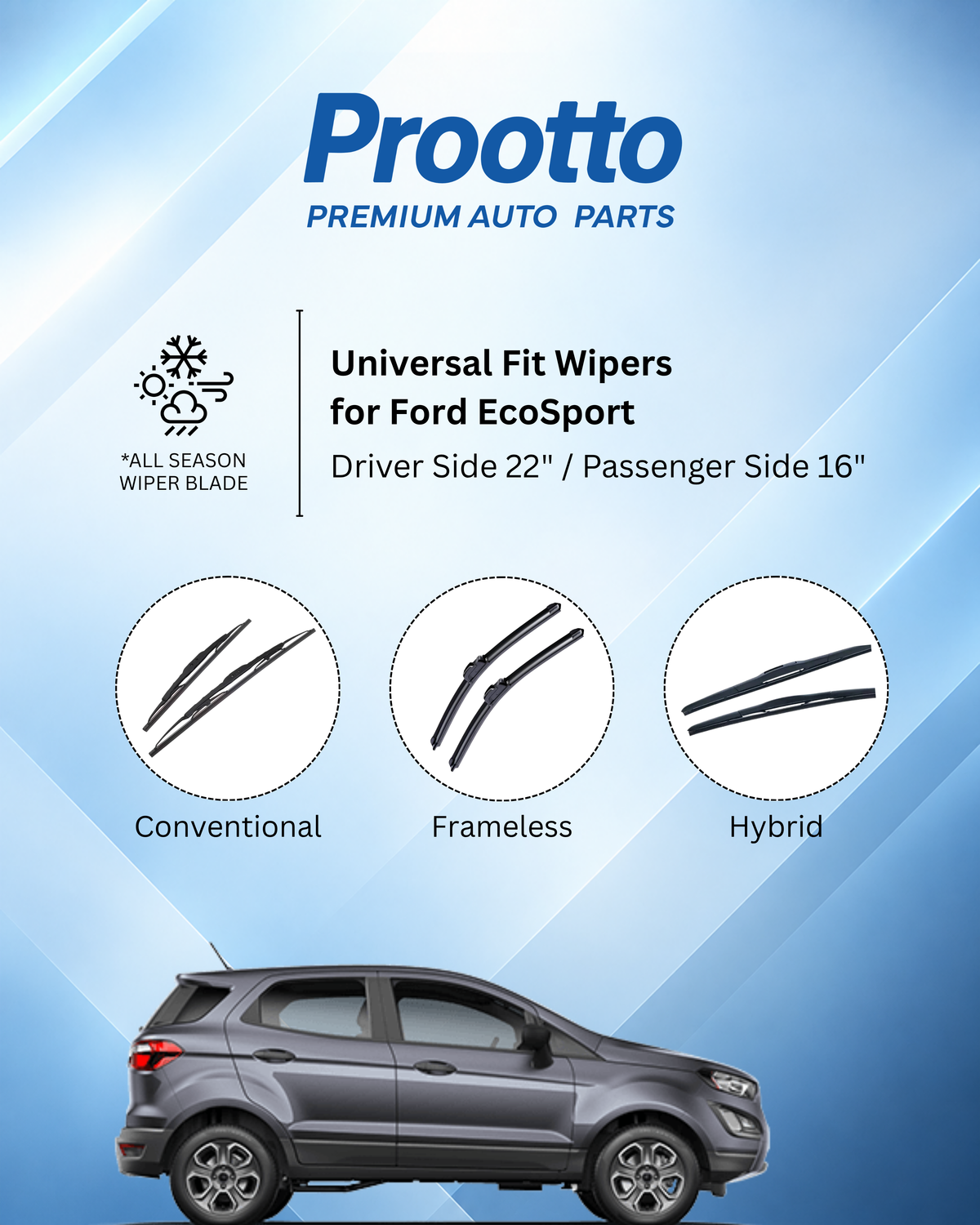 Ford EcoSport wiper blades