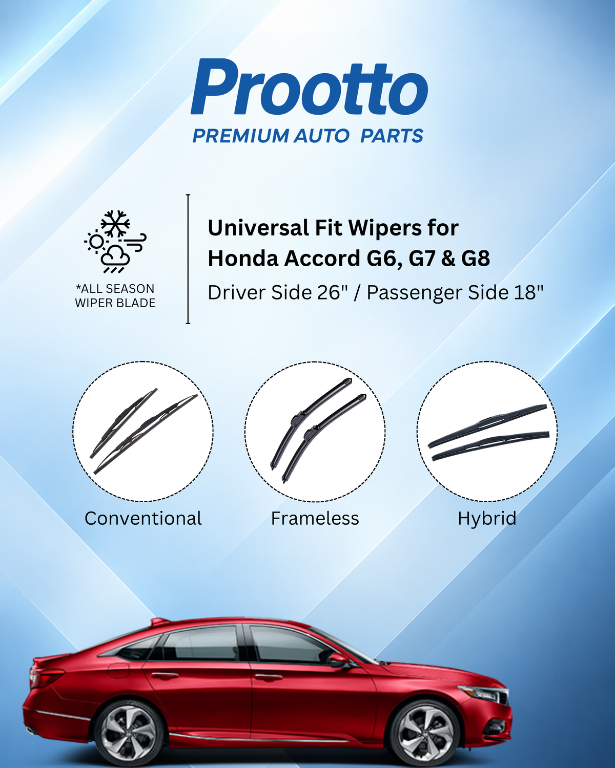 Honda Accord wiper blades