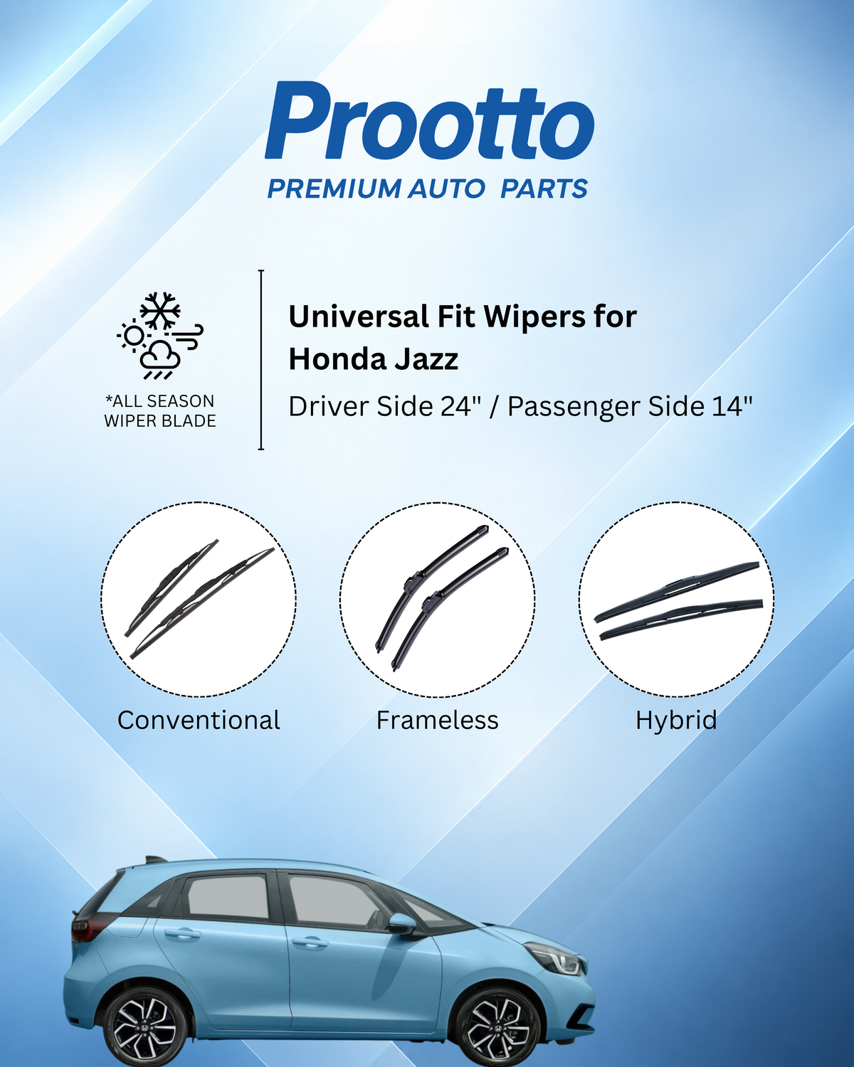 Honda Jazz wiper blades