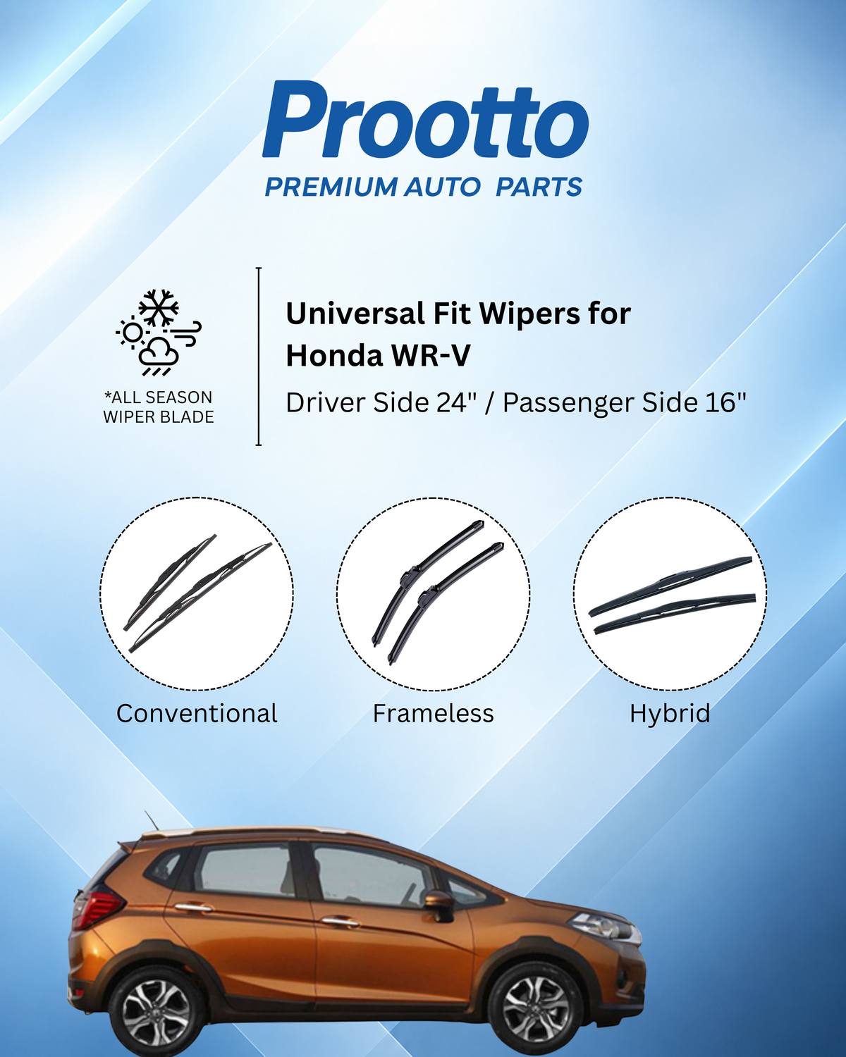 Honda WR-V wiper blades