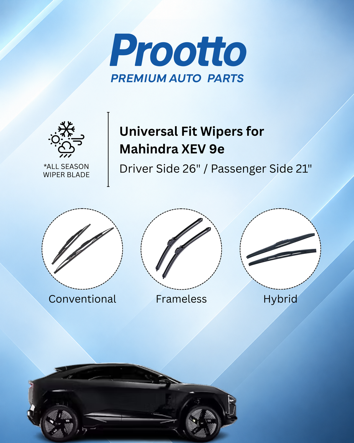 Mahindra BE 6 wiper blades