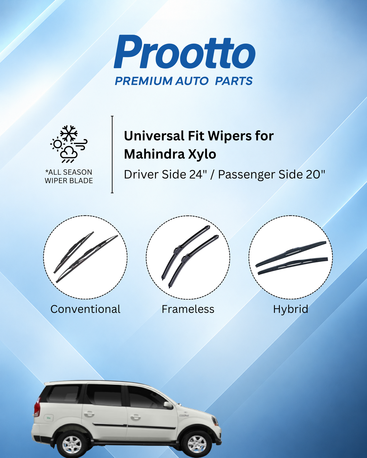 Mahindra Xylo wiper blades