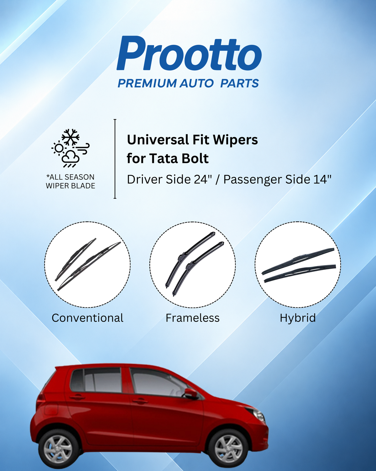 Tata Bolt wiper blades