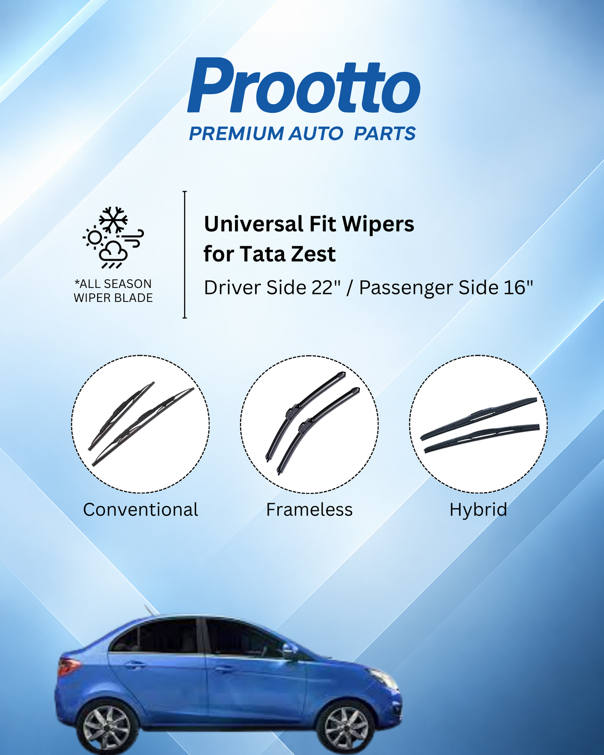 Tata Zest wiper blades