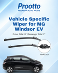 MG Windsor EV Wiper Blades (24"/17") – Vehicle-Specific Frameless Blades – Prootto Premium Range