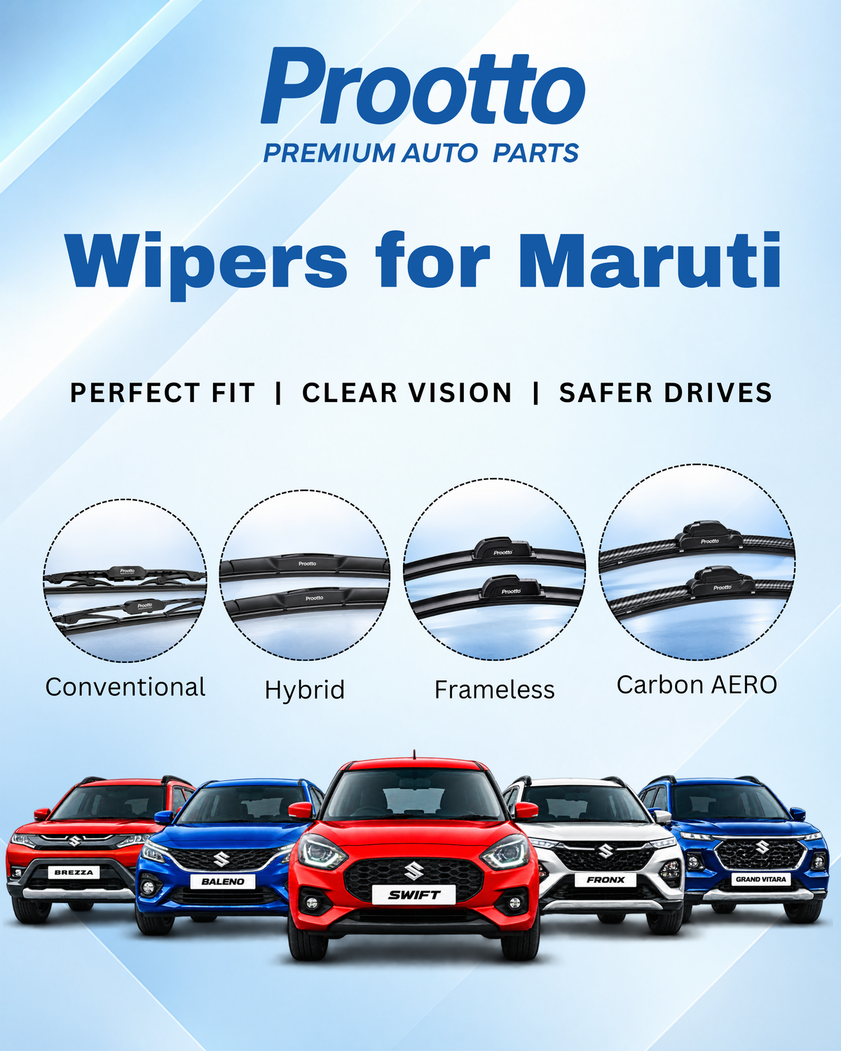 Maruti Suzuki Grand Vitara (2003–2015) Wiper Blades – 24" + 16" Set of 2