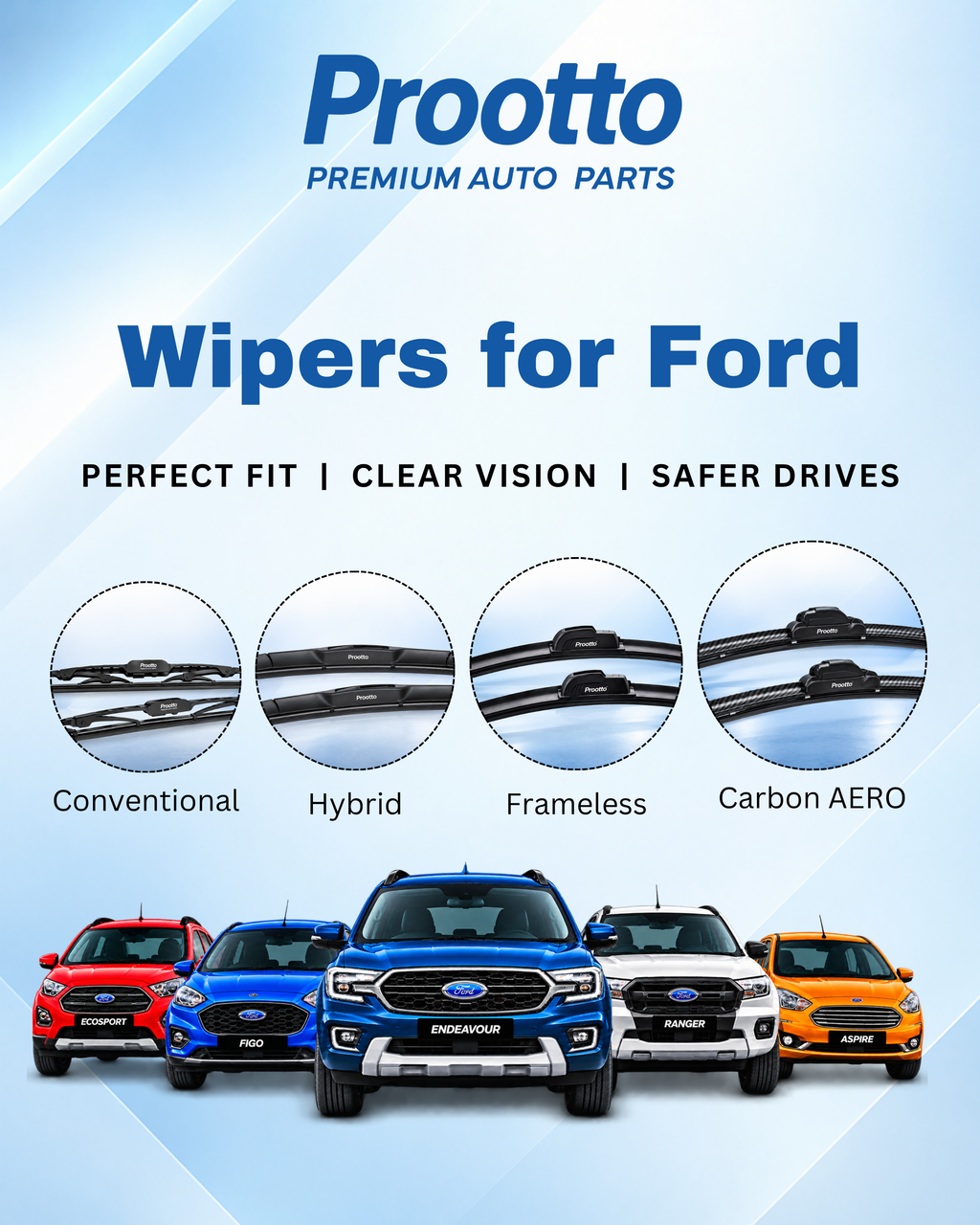 Ford Mondeo Wiper Blades (2001–2007) – 22" + 20" Set of 2