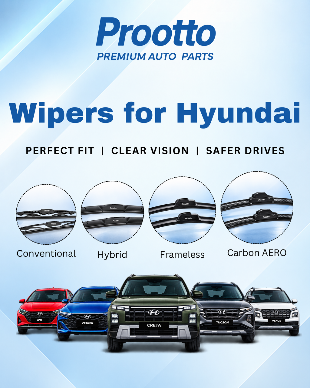 Hyundai Eon Wiper Blades (2011–2019) – 22" + 14" Set of 2