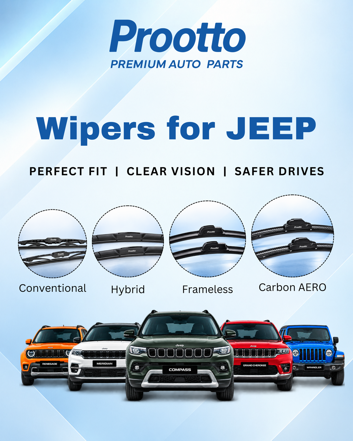 Jeep Compass Wiper Blades (2017–Present) – 24" + 18" Set of 2