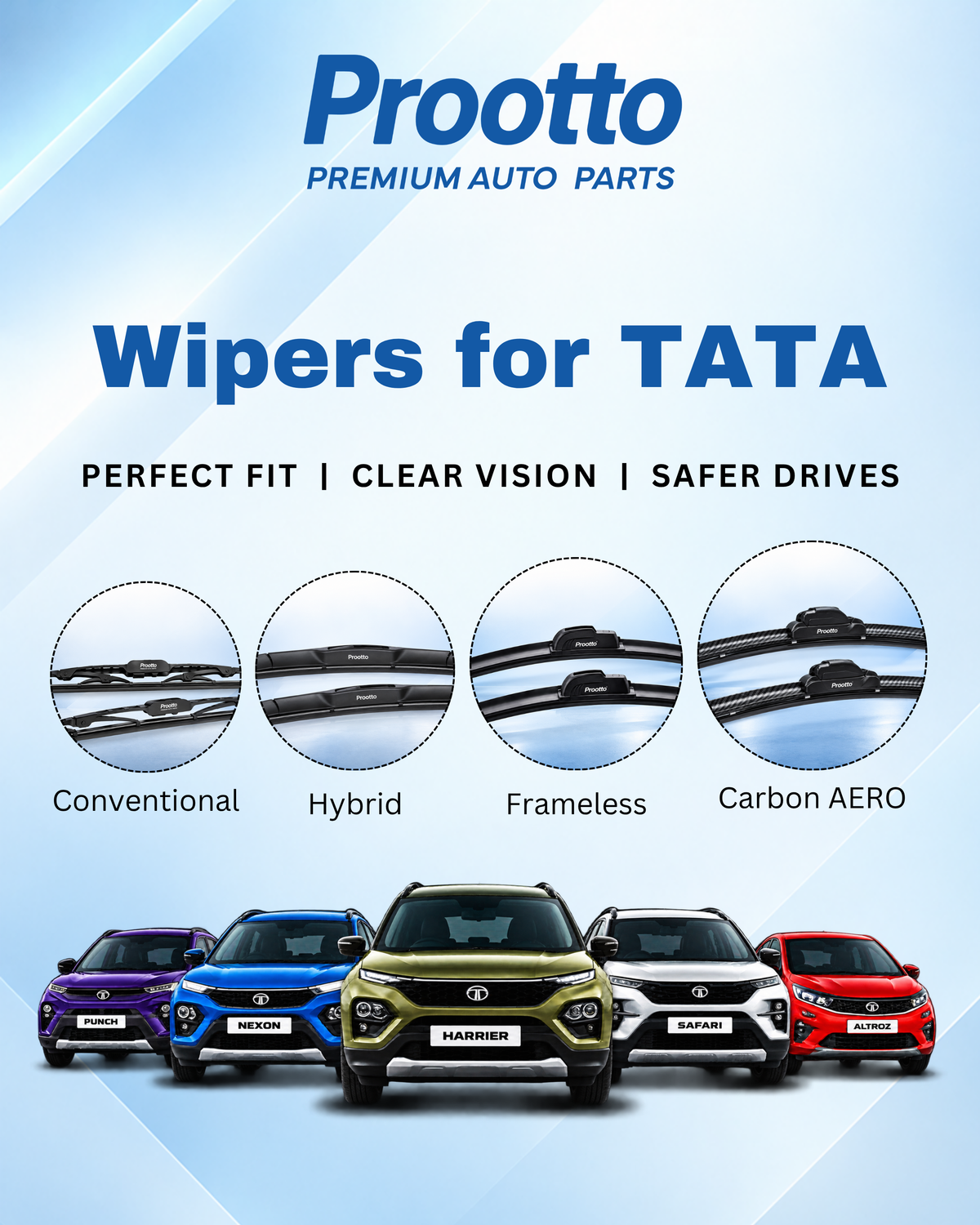 Tata Bolt Wiper Blades (2015–2019) – 24" + 14" Set of 2